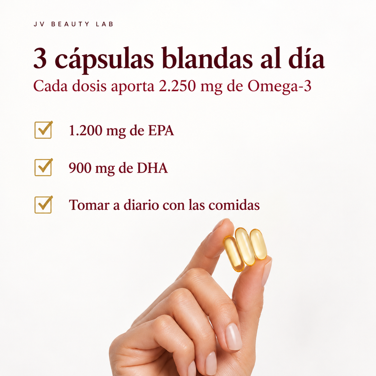 NutriSkin Omega 3 Fórmula Premium TG | EPA 1200 mg + DHA 900 mg | 180 cápsulas blandas