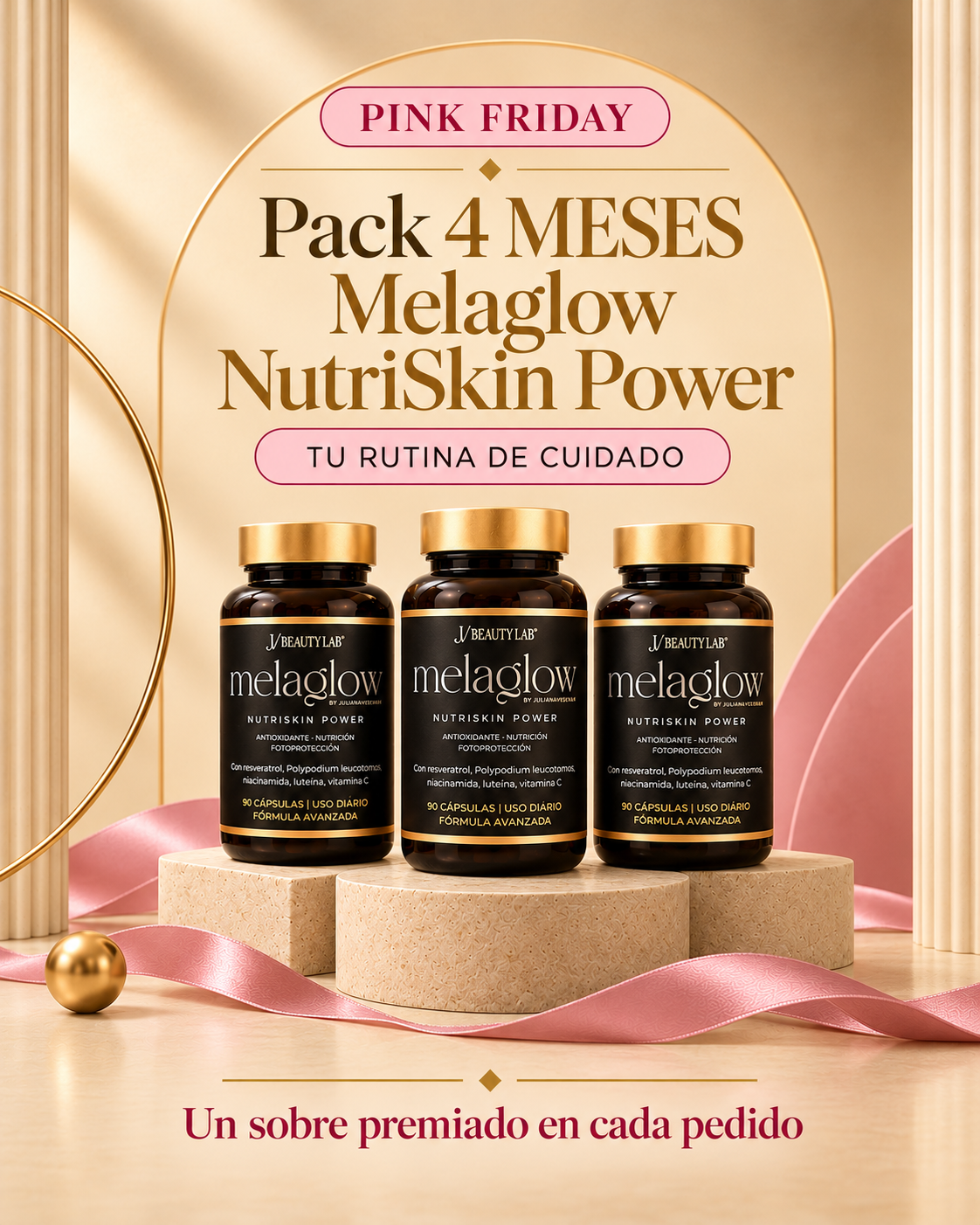 Pack 4 MESES - Melaglow NutriSkin Power